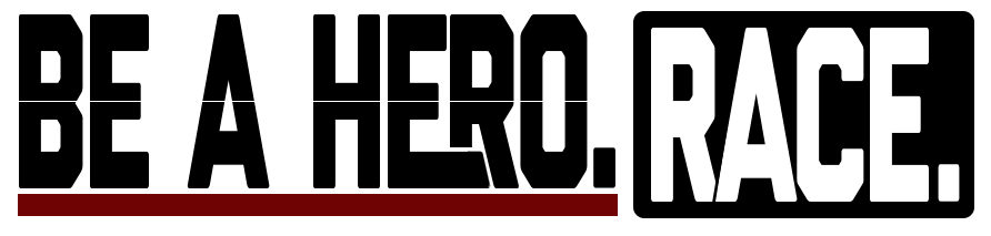 BE A HERO. RACE. LOGO