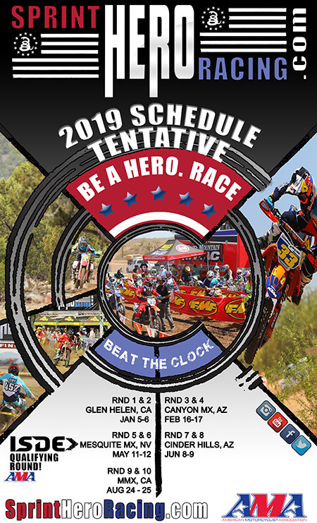 2019 Sprint Hero Tentative Schedule